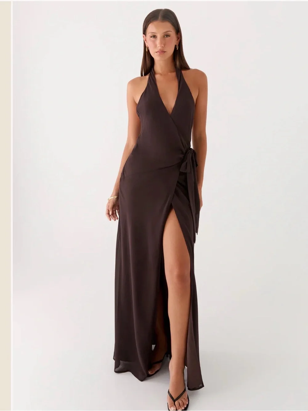 NWT So Chic Maxi Dress · Cool Chocolate size 6